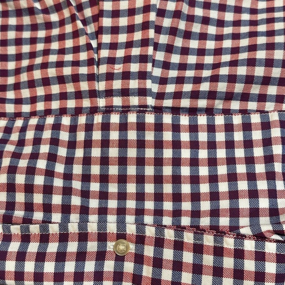 Banana Republic Long Sleeve ❤️🤍💙 micro check Button Down Oxford - Picture 5 of 9